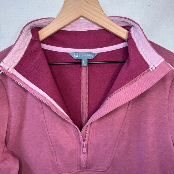 TITLE NINE Warmup Sweatshirt Dress Womens L Pink Fleece Loungewear Activewear - Picture 4 of 14
